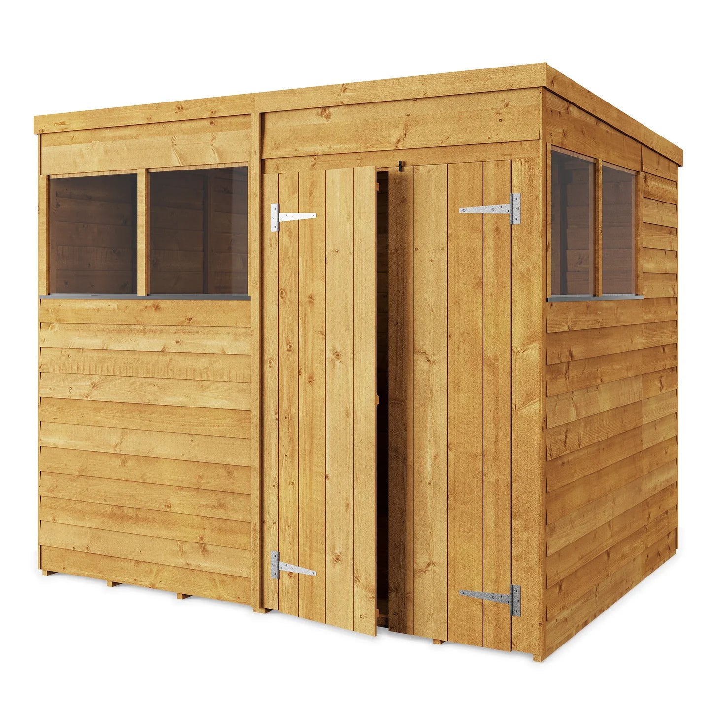 Store More Wooden Overlap Pent Shed Windowless/ Windowed (All Size Available)