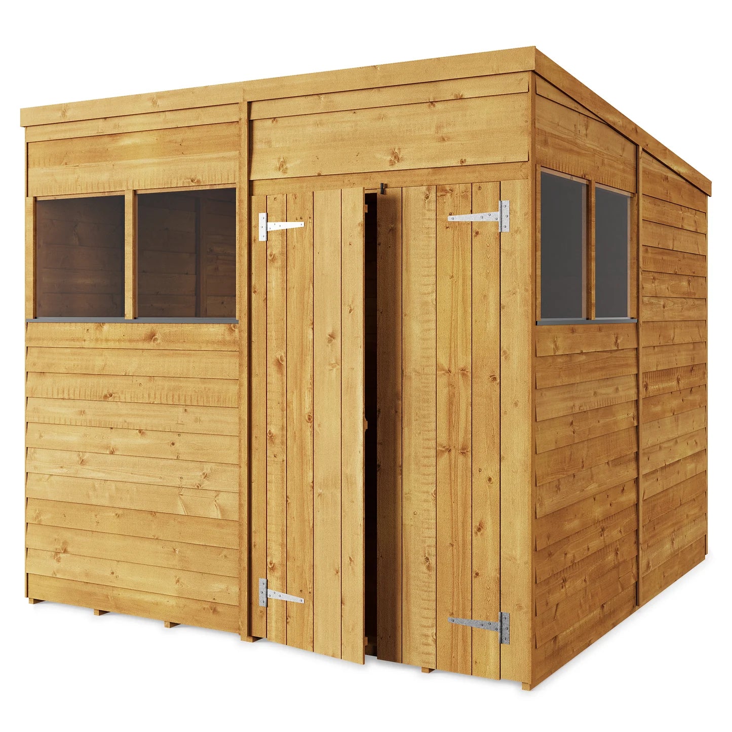 Store More Wooden Overlap Pent Shed Windowless/ Windowed (All Size Available)