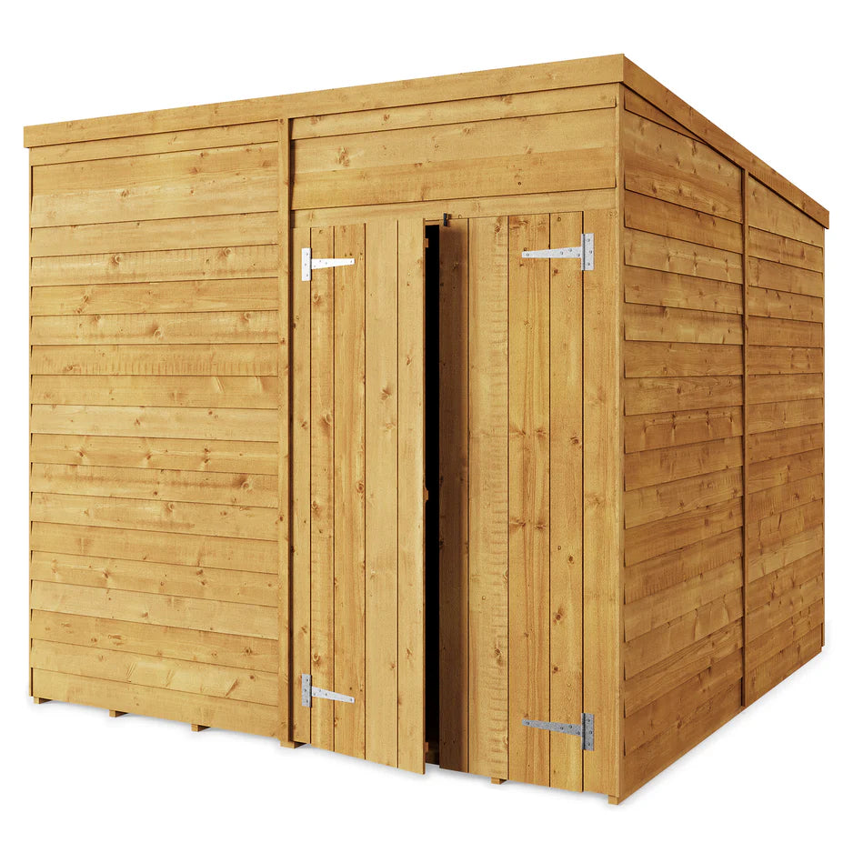 Store More Wooden Overlap Pent Shed Windowless/ Windowed (All Size Available)