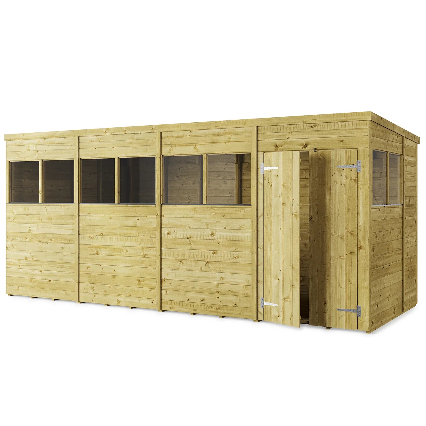 Store More Wooden Tongue and Groove Pent Shed Windowed/Windowless (All Size Available)