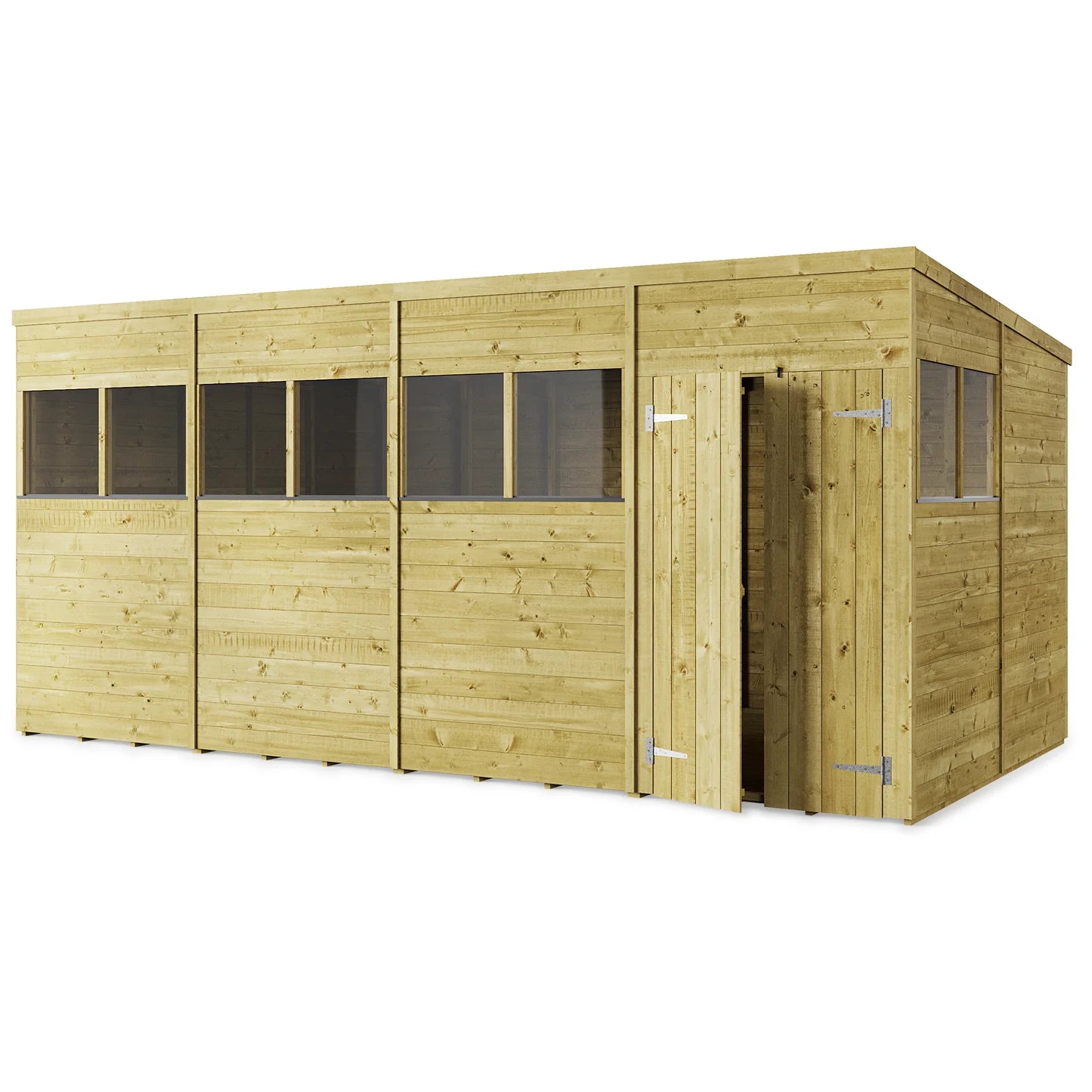 Store More Wooden Tongue and Groove Pent Shed Windowed/Windowless (All Size Available)