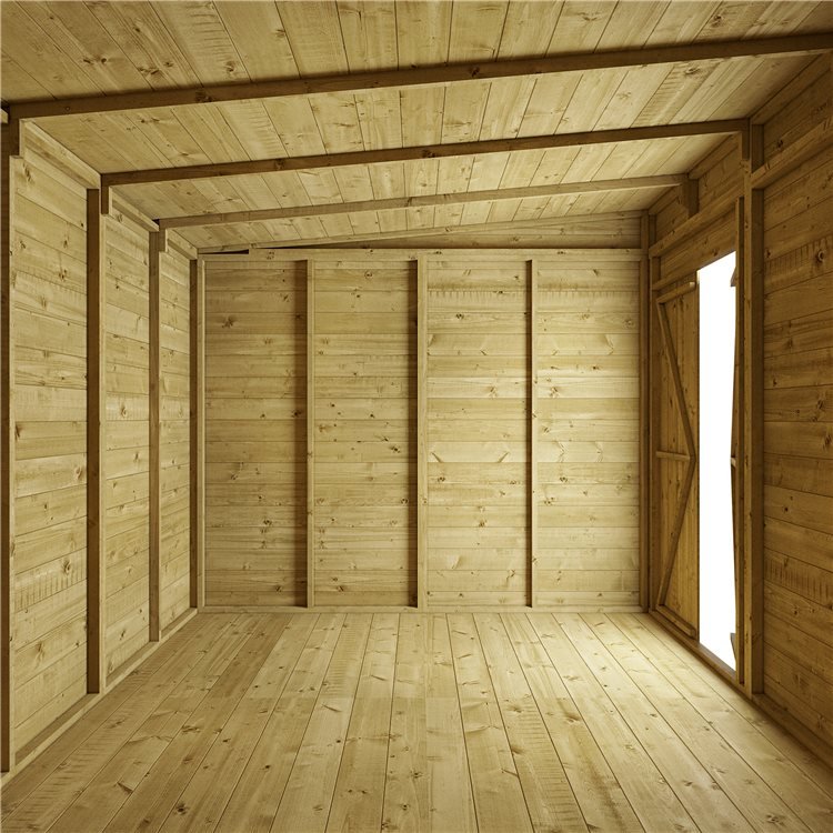 Store More Wooden Tongue and Groove Pent Shed Windowed/Windowless (All Size Available)