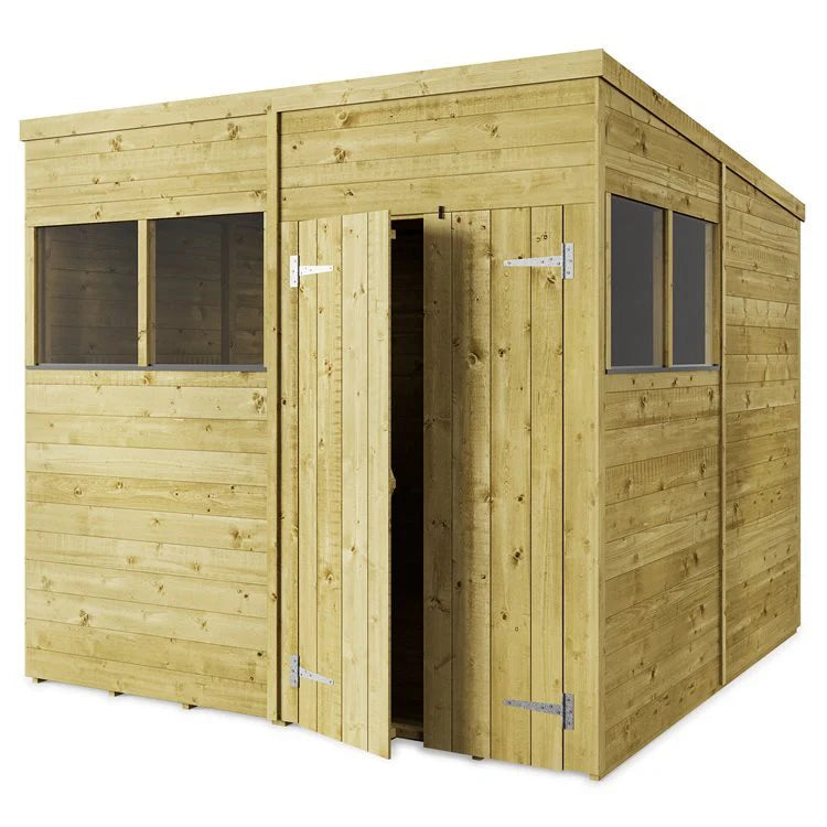 Store More Wooden Tongue and Groove Pent Shed Windowed/Windowless (All Size Available)