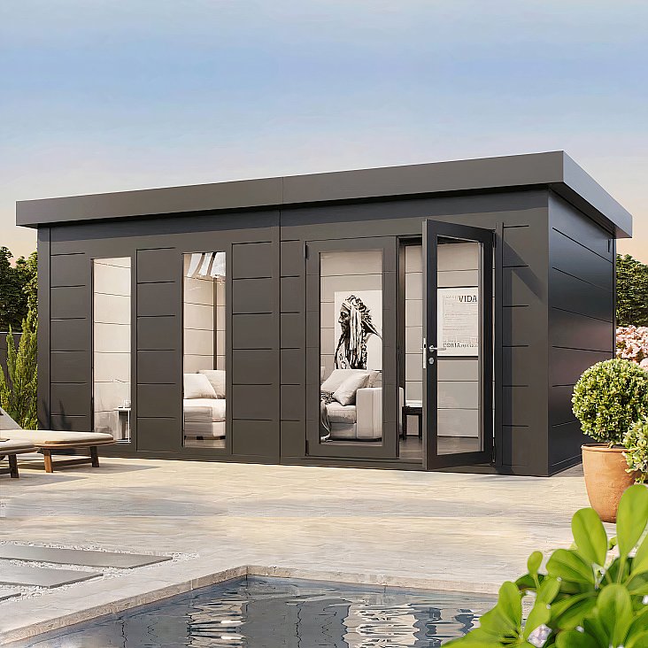 Telluria 18x12ft Luminato Premier Steel Garden Room - 5.4m x 3.6m