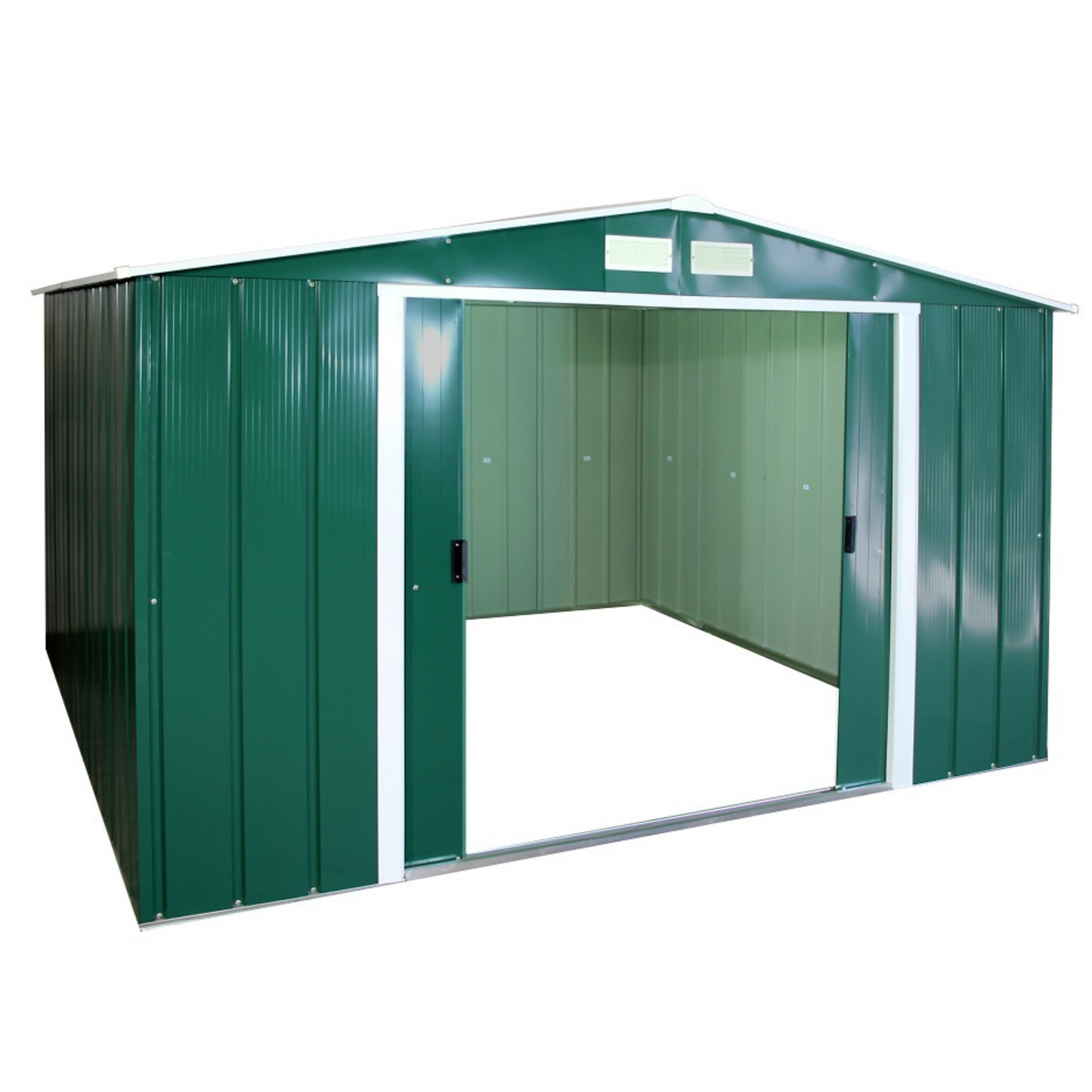 Sapphire Apex 10x10 metal shed in green