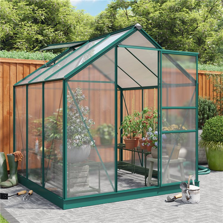 Store More Rosette Hobby Aluminium Greenhouse 6x8/ 6x6/ 6x4/ 6x10