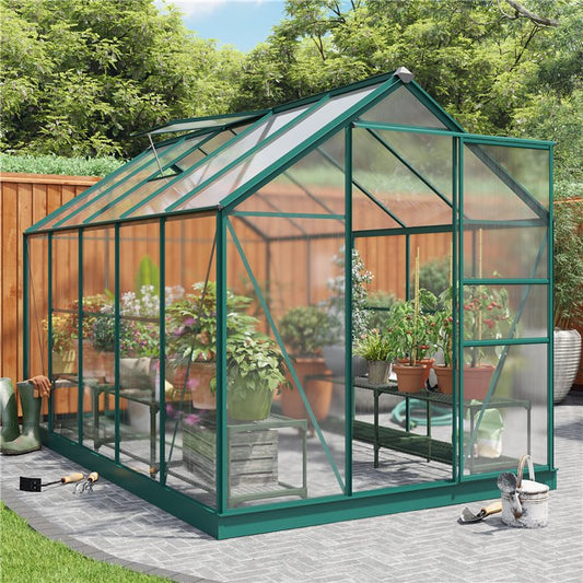 Store More Rosette Hobby Aluminium Greenhouse 6x8/ 6x6/ 6x4/ 6x10