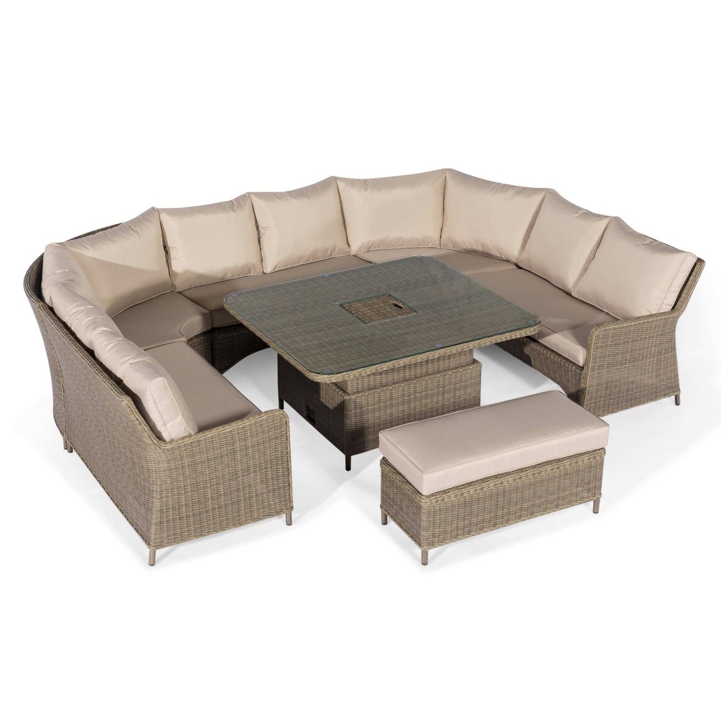 Maze Winchester Royal U-Shaped Sofa Set with Rising Table