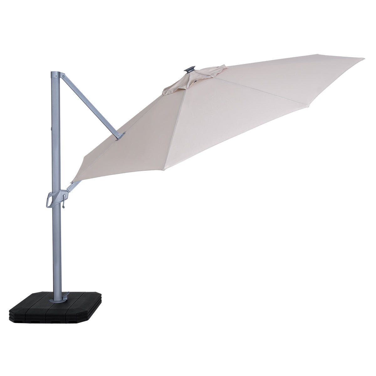 Maze -  Zeus Cantilever Parasol 3.5m Round - With LED Lights & Cover