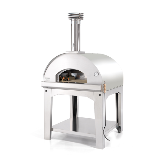 Fontana Marinara Stainless Steel Wood Pizza Oven Including Trolley