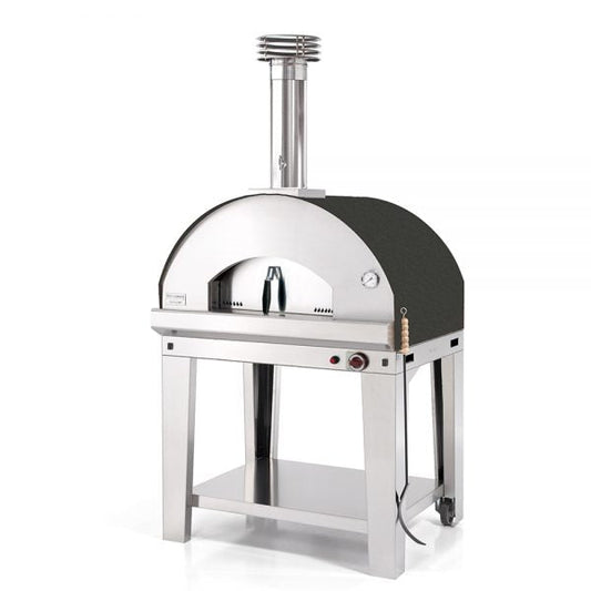 Fontana Anthracite Mangiafuoco gas wood fired pizza ove