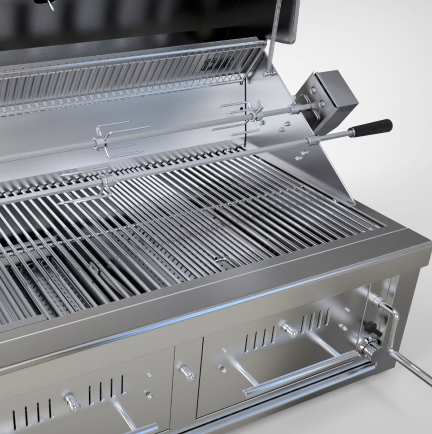 Sunstone 42″ Charcoal, Wood & Gas Hybrid Dual Zone Grill